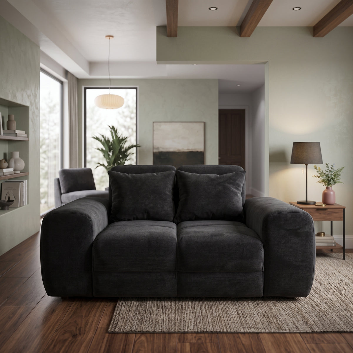 Beehive Jacob Fabric Armchair in Black