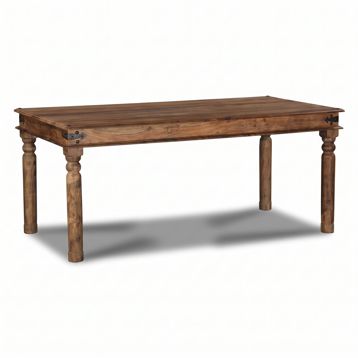 Jali Sheesham Wood Dining Table, Natural, 180cm