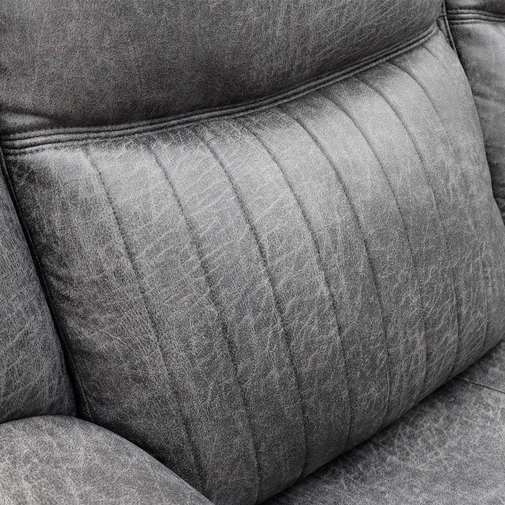 Leon Electric Recliner Sofa Grey 3 Seater