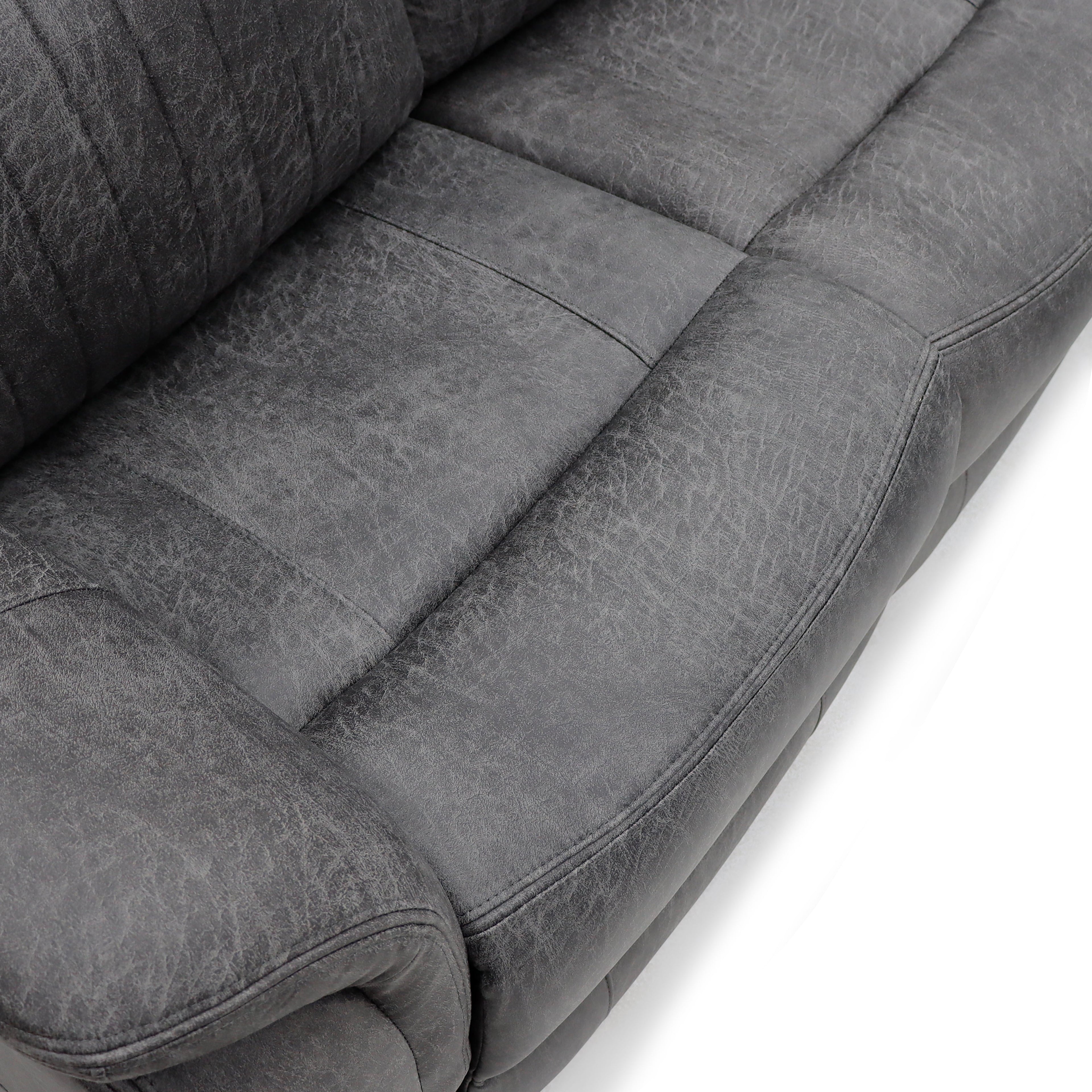 Leon Electric Recliner Sofa Grey 3 Seater