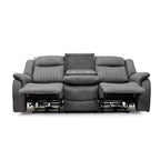 Leon Electric Recliner Sofa Grey 3 Seater