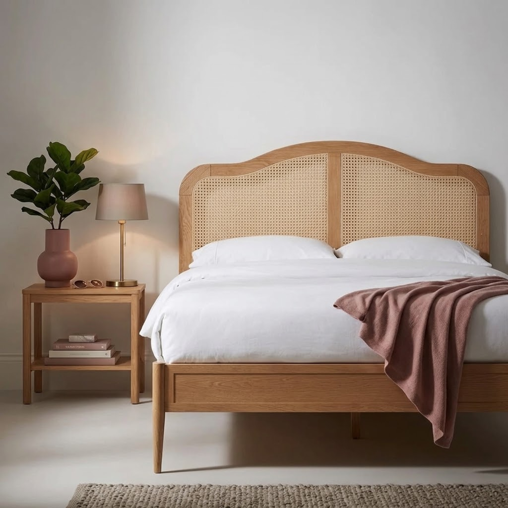 Leonie Double Rattan Bed