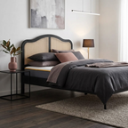 Leonie Rattan Bed Black