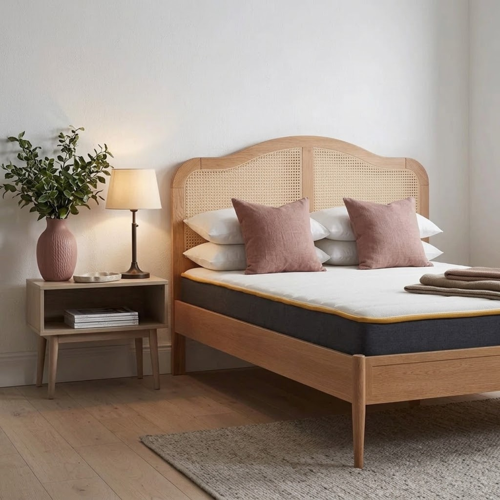 Leonie King Rattan Bed