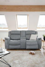Linden Electric Recliner Sofa Grey 2 Seater