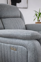 Linden Electric Recliner Sofa Grey Armchair