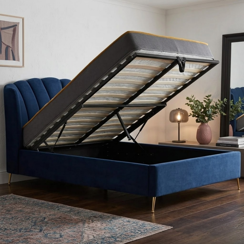 Lottie Double Ottoman Bed