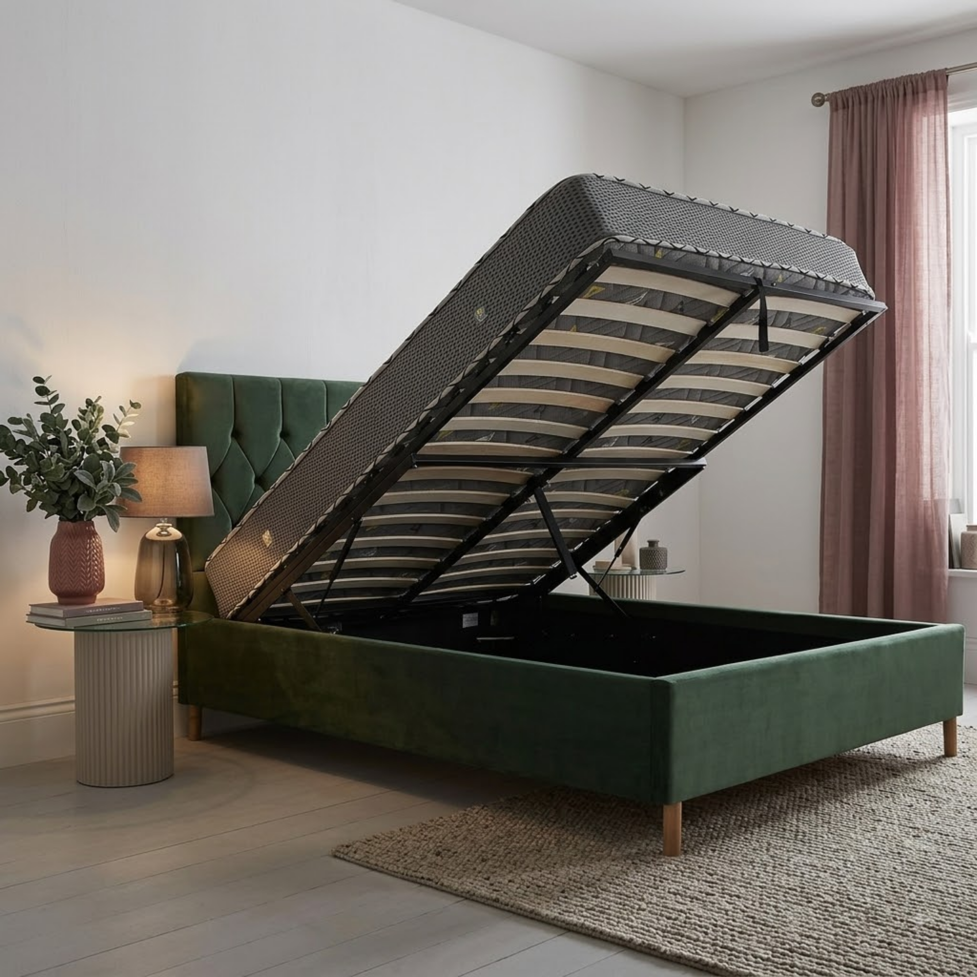 Loxley Double Ottoman Bed