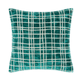 Paul Monneypenny Large Drunkplaid Teal Cushion
