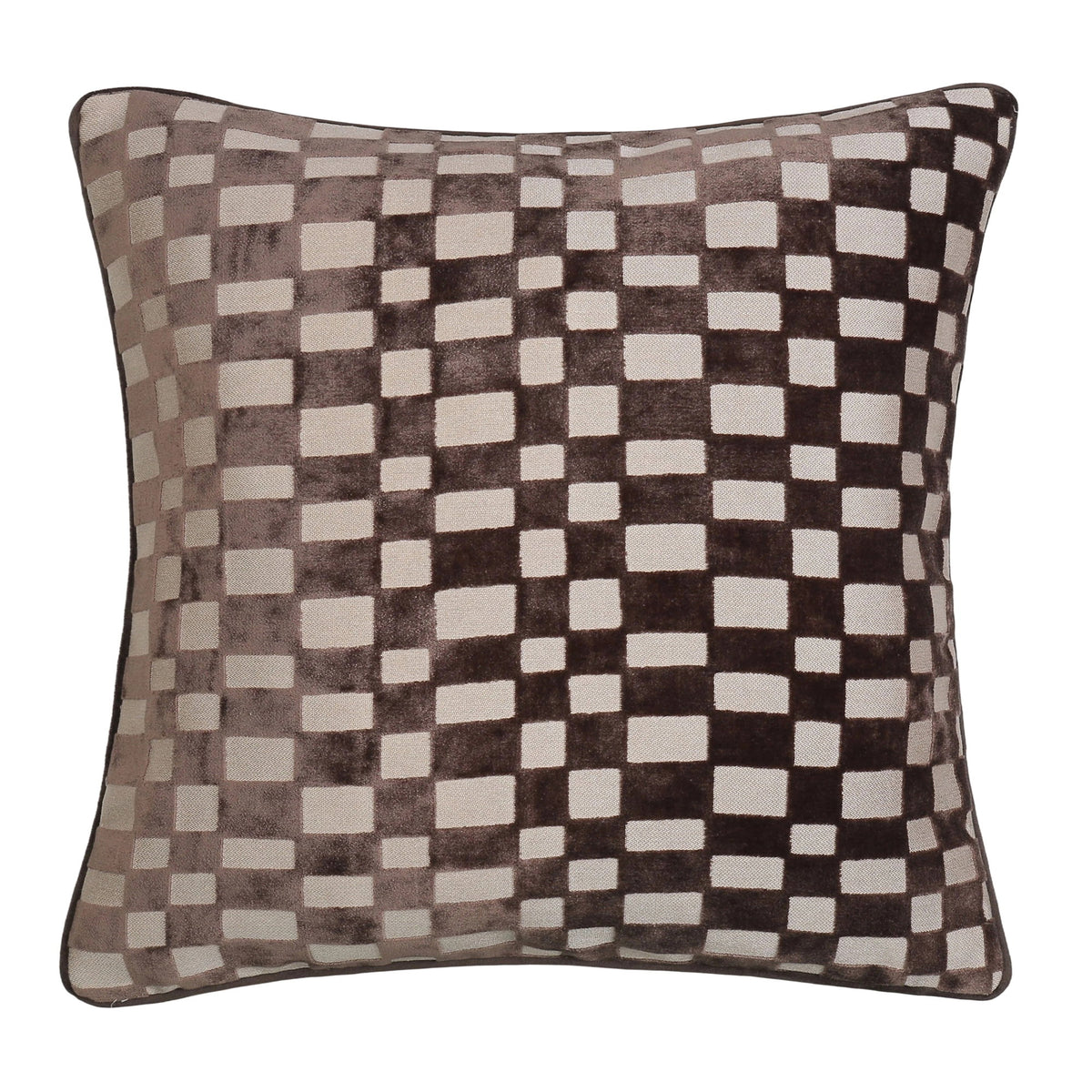 Paul Moneypenny Large Modblock Chocolate Cushion