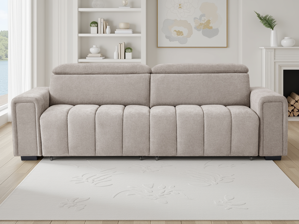 Molly Electric Sofabed Beige 3 Seater