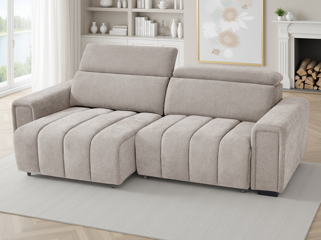 Molly Electric Sofabed Beige 3 Seater