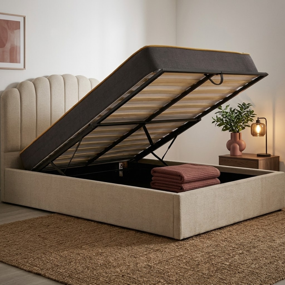Monaco King Ottoman Bed