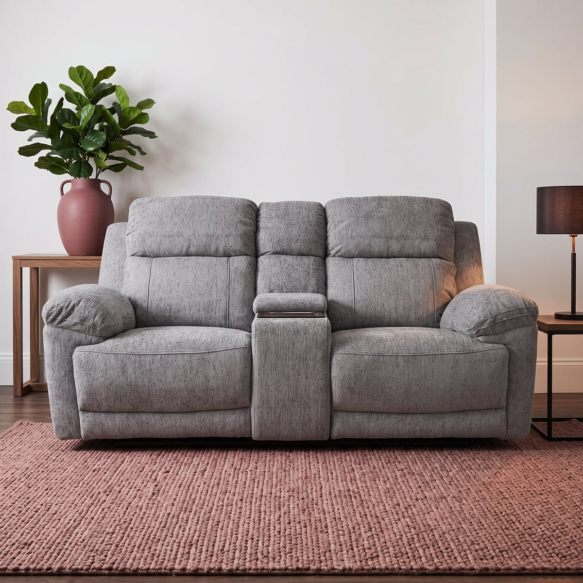 Beehive Owen Fabric Electric Recliner 2 Seater Sofa 202cm in Grey