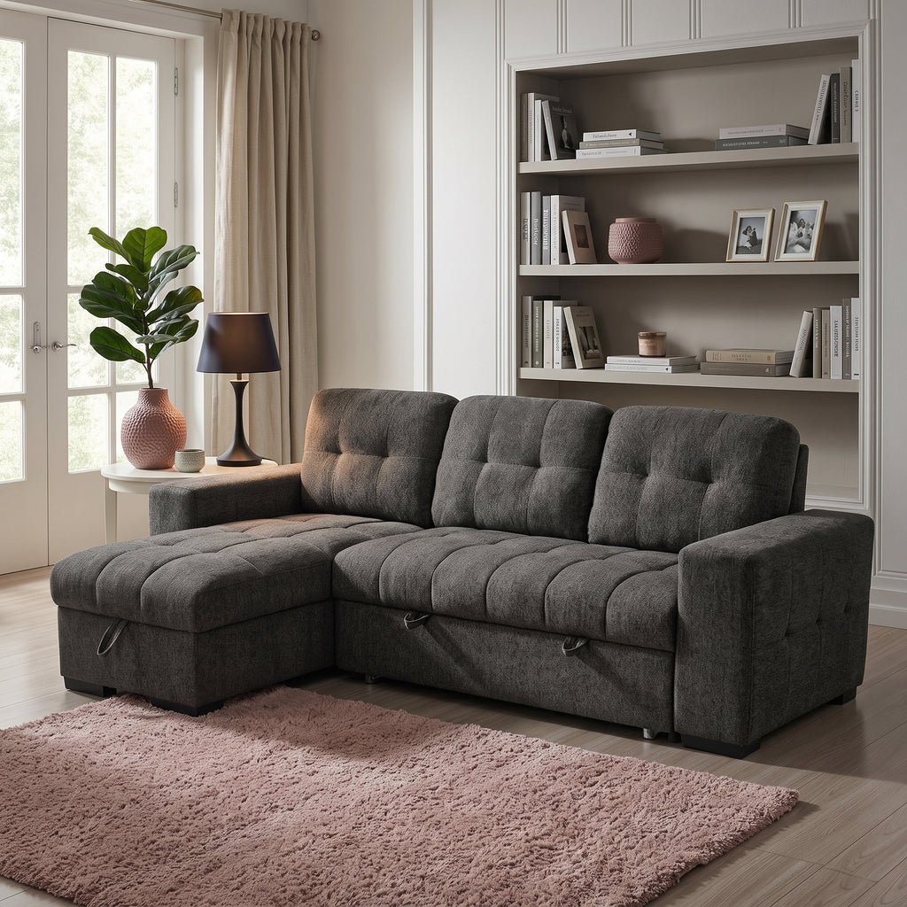 Palermo Universal Corner Sofabed Grey