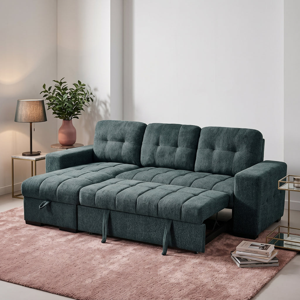 Palermo Universal Corner Sofabed Teal