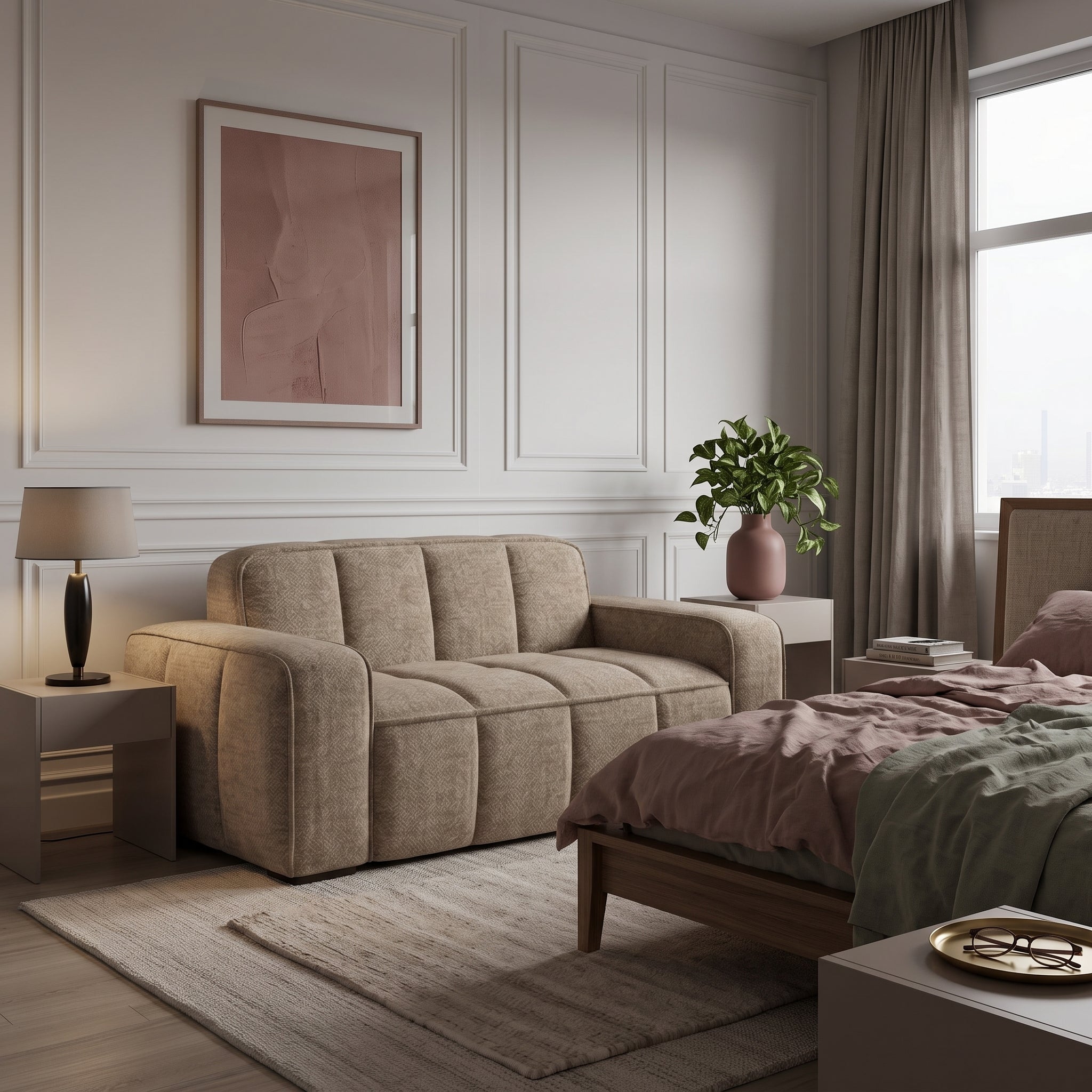 Paris Sofa Beige 2 Seater