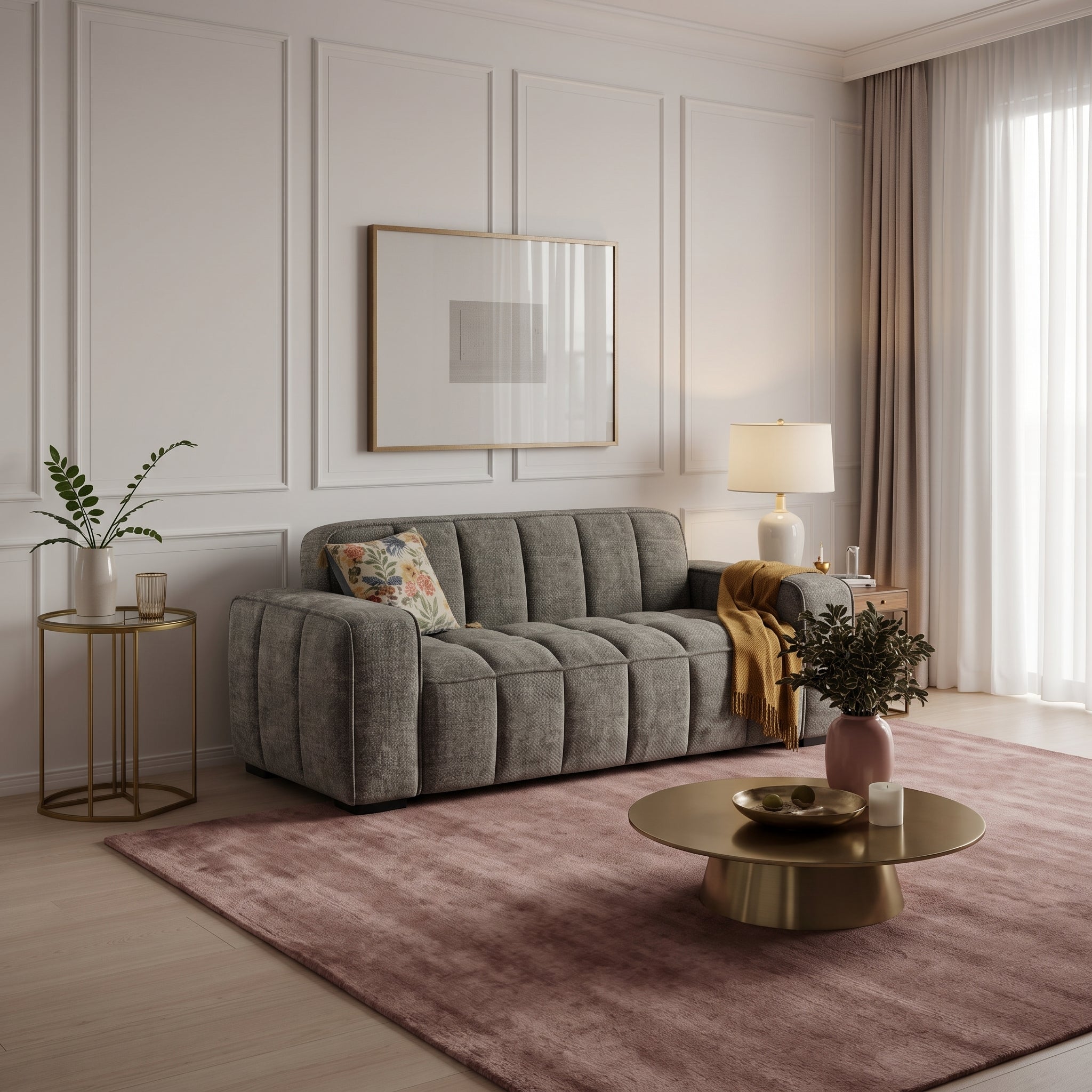 Paris Sofa Grey 3 Seater