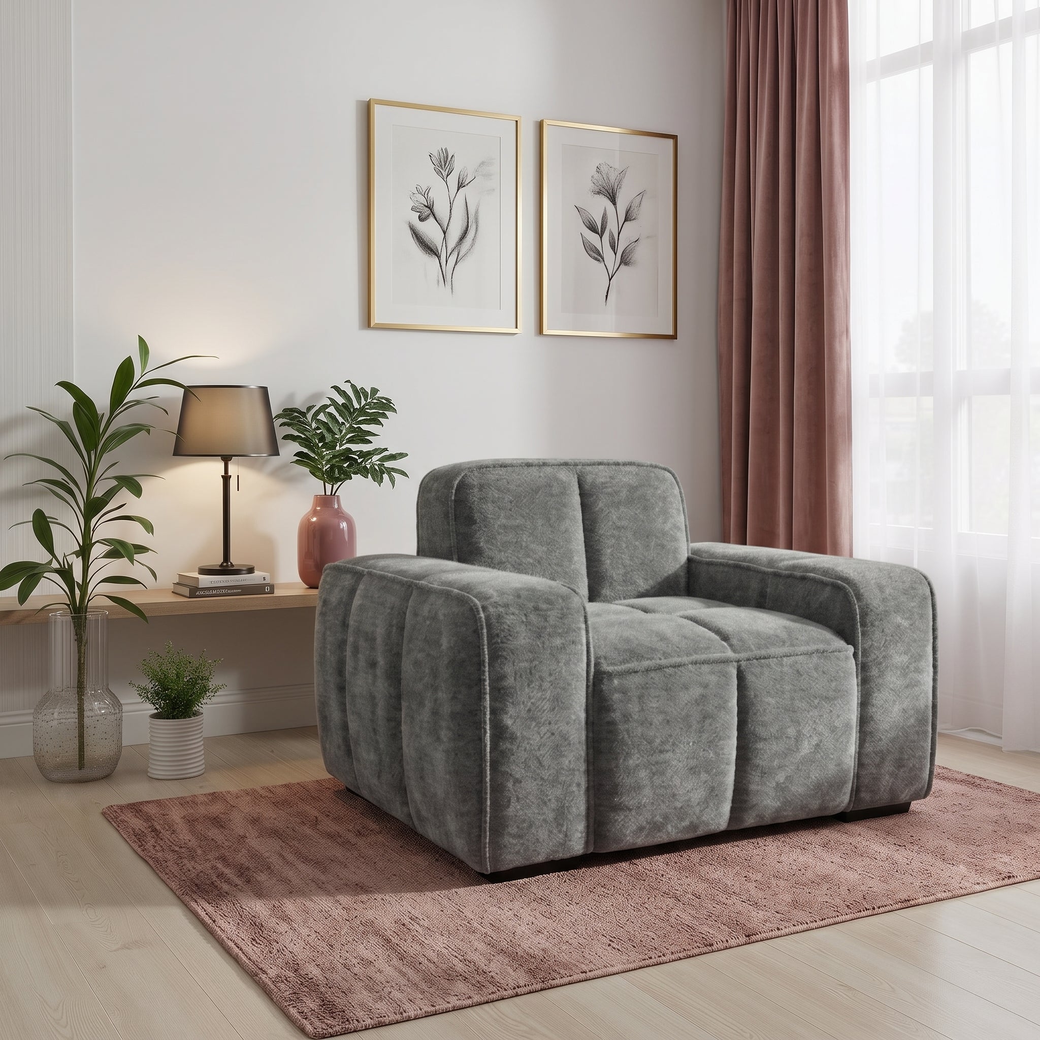 Paris Sofa Grey Armchair