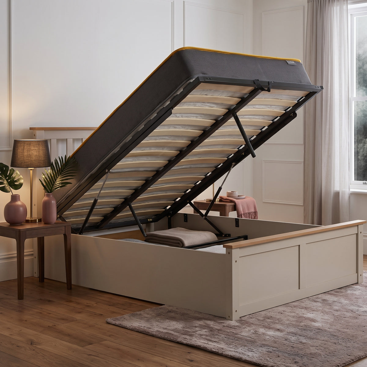 Phoenix Small Double Ottoman Bed