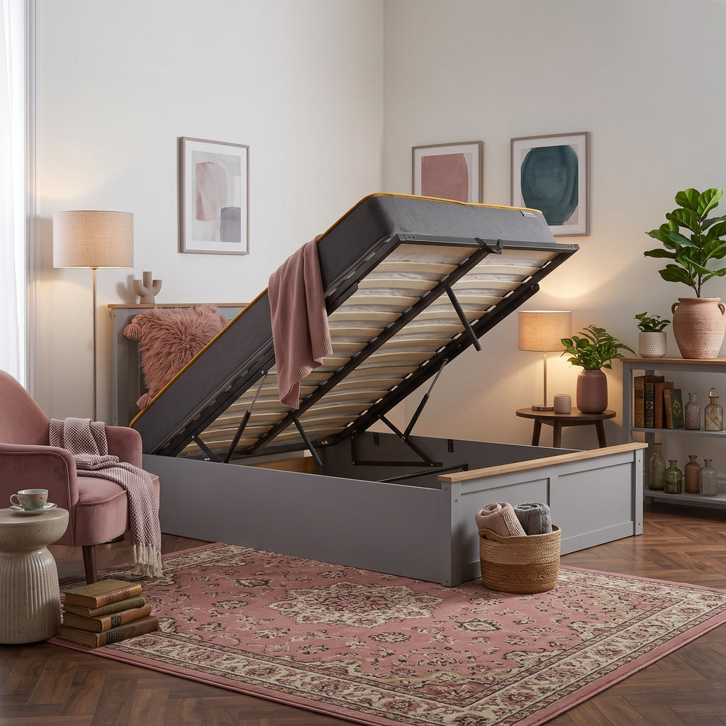 Phoenix Small Double Ottoman Bed