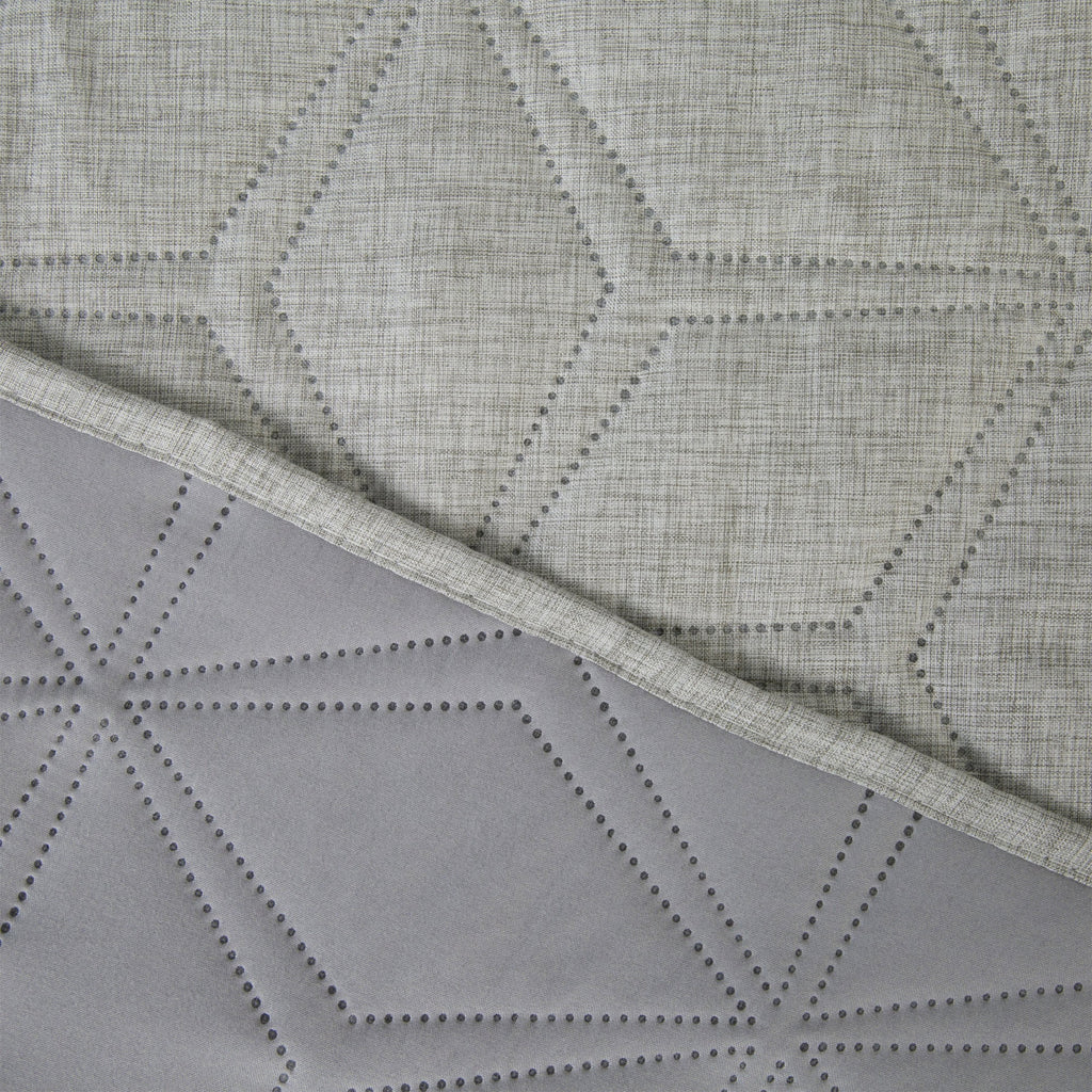 Malini Lombardi Hexagon Quilted Double Bedspread in Grey