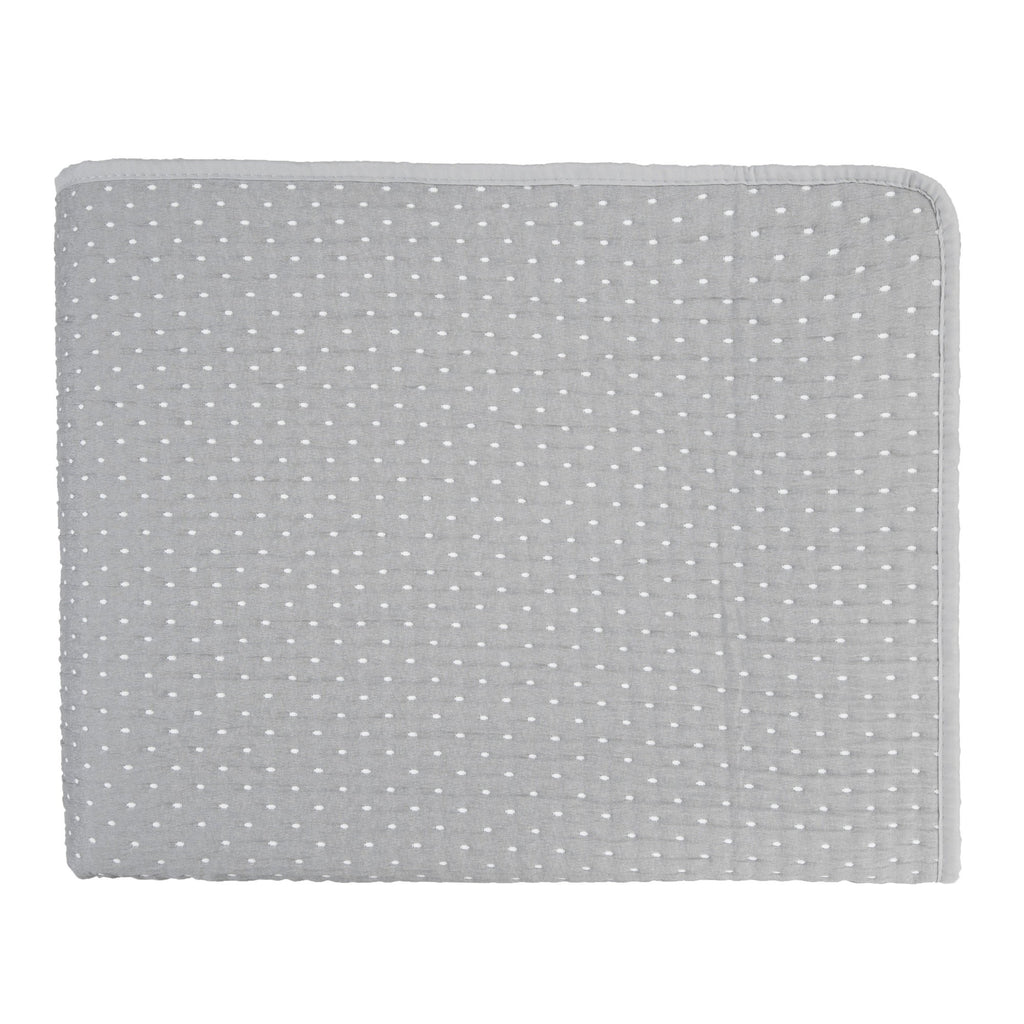 Malini Levi Jacquard Quilted King Size Bedspread in Grey