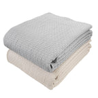 Malini Levi Jacquard Quilted King Size Bedspread in Grey