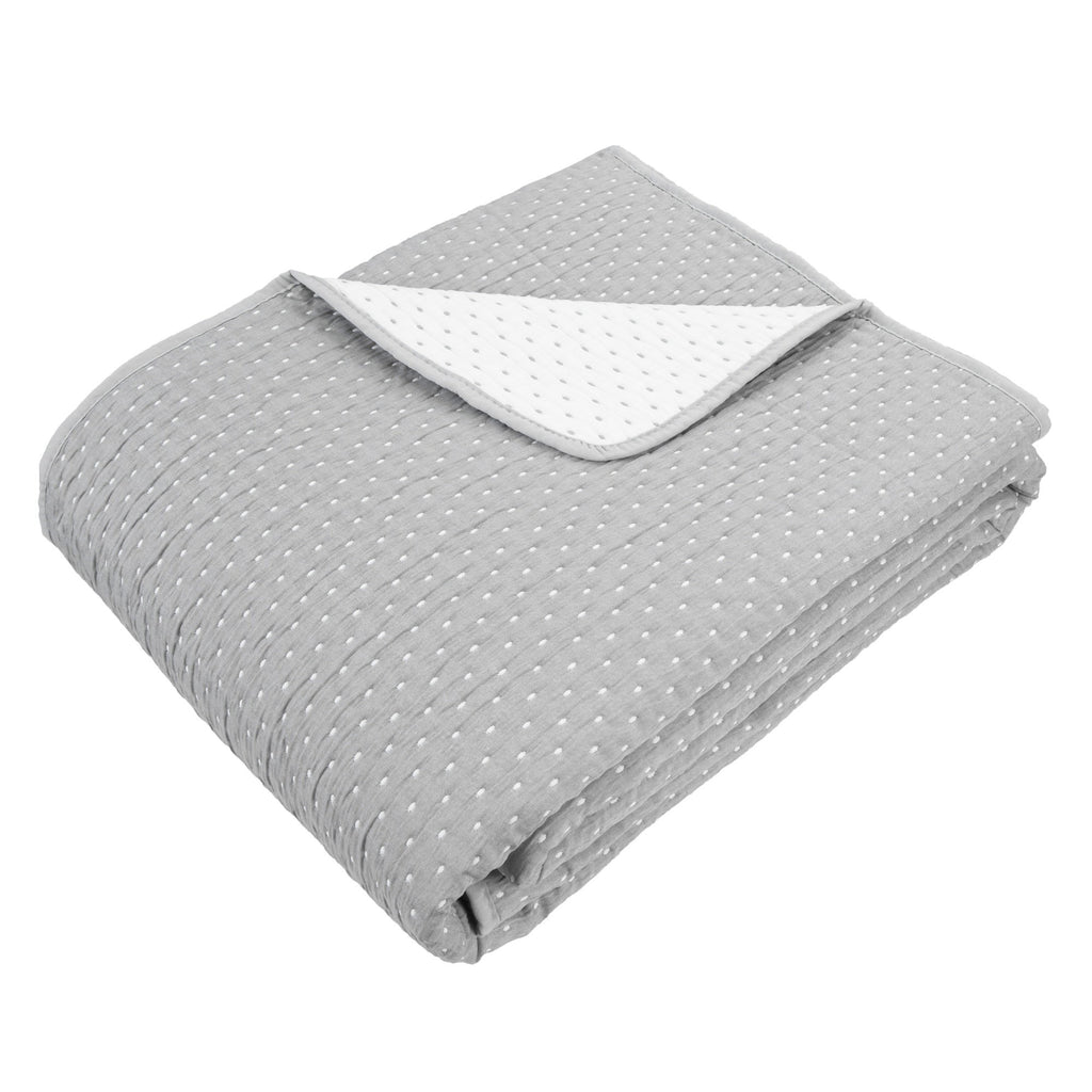 Malini Levi Jacquard Quilted King Size Bedspread in Grey