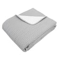 Malini Levi Jacquard Quilted King Size Bedspread in Grey