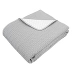 Malini Levi Jacquard Quilted King Size Bedspread in Grey