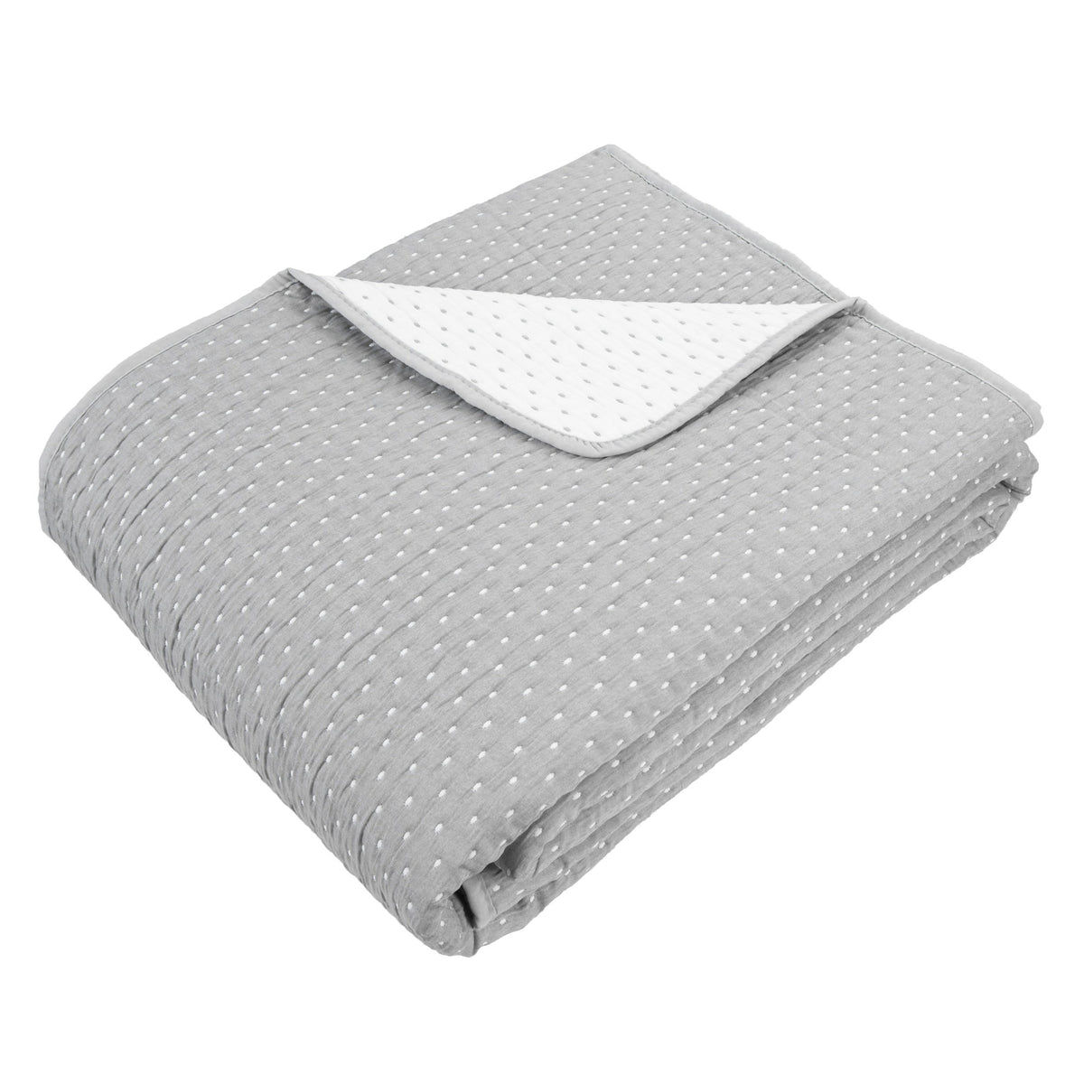 Malini Levi Jacquard Quilted King Size Bedspread in Grey