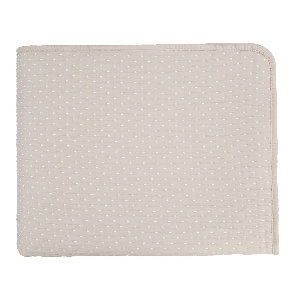 Malini Levi Jacquard Quilted King Size Bedspread in Taupe