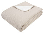 Malini Levi Jacquard Quilted King Size Bedspread in Taupe