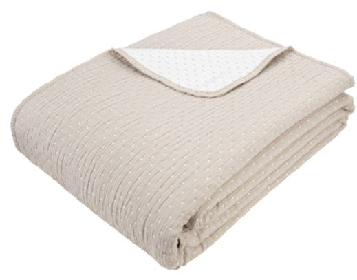 Malini Levi Jacquard Quilted King Size Bedspread in Taupe