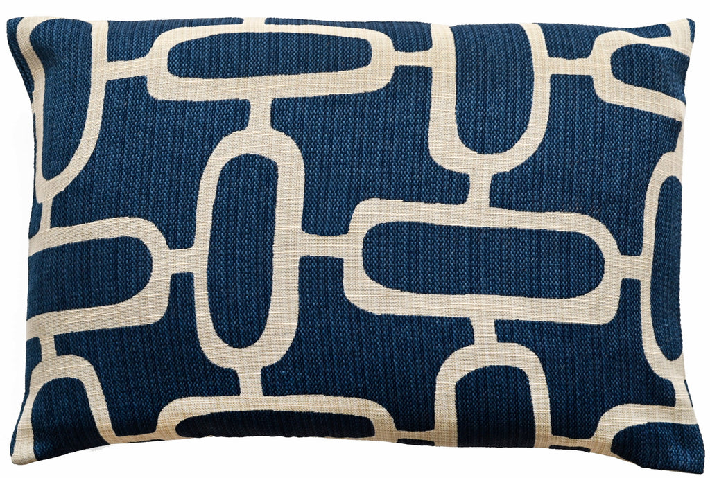 Malini Rectangle Edison Blue Cushion