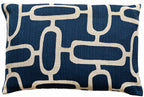 Malini Rectangle Edison Blue Cushion