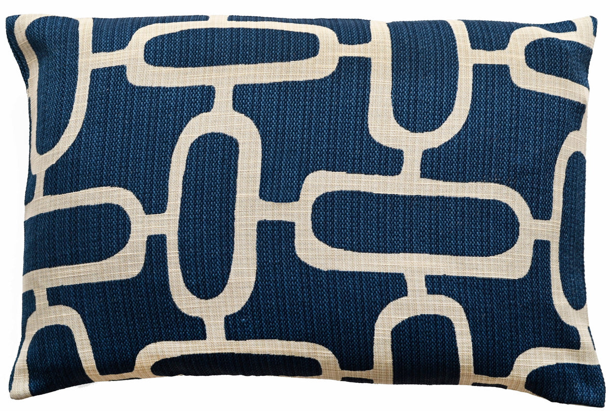Malini Rectangle Edison Blue Cushion