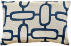Malini Rectangle Edison Blue Cushion