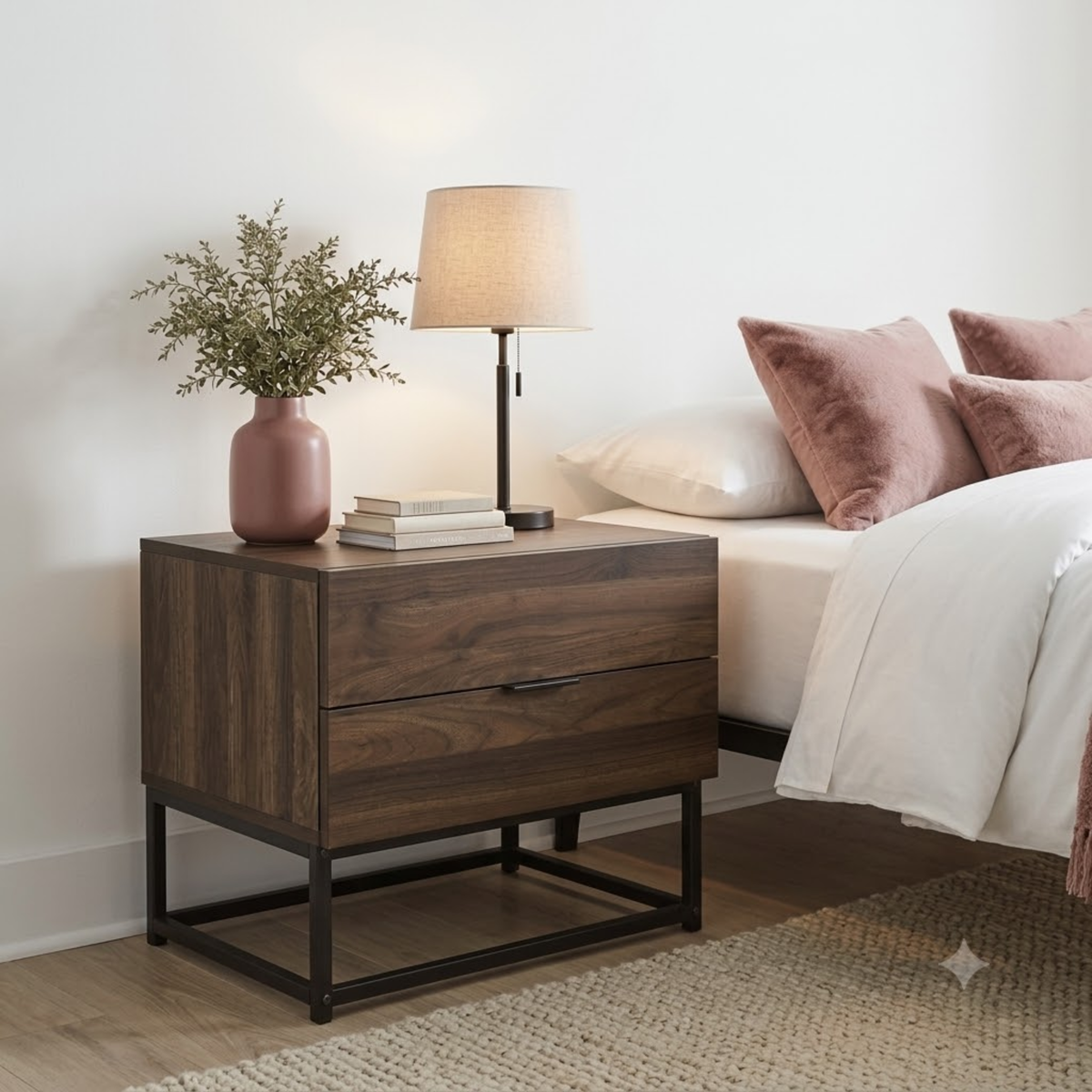 Houston 2 Drawer Bedside