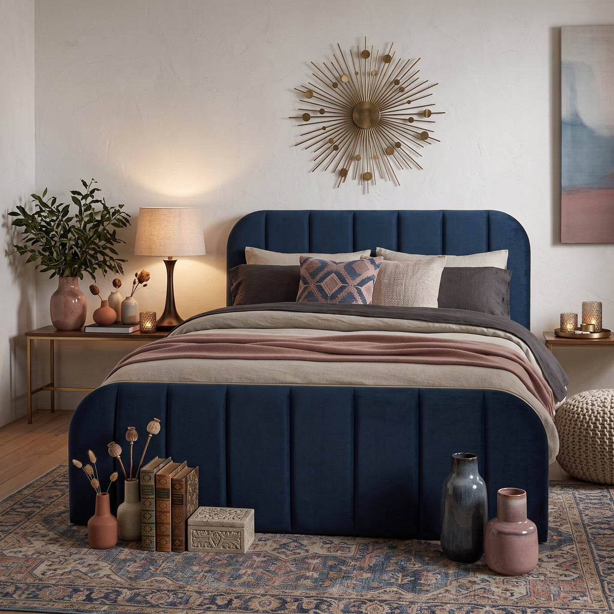 Rowan King Bed Blue