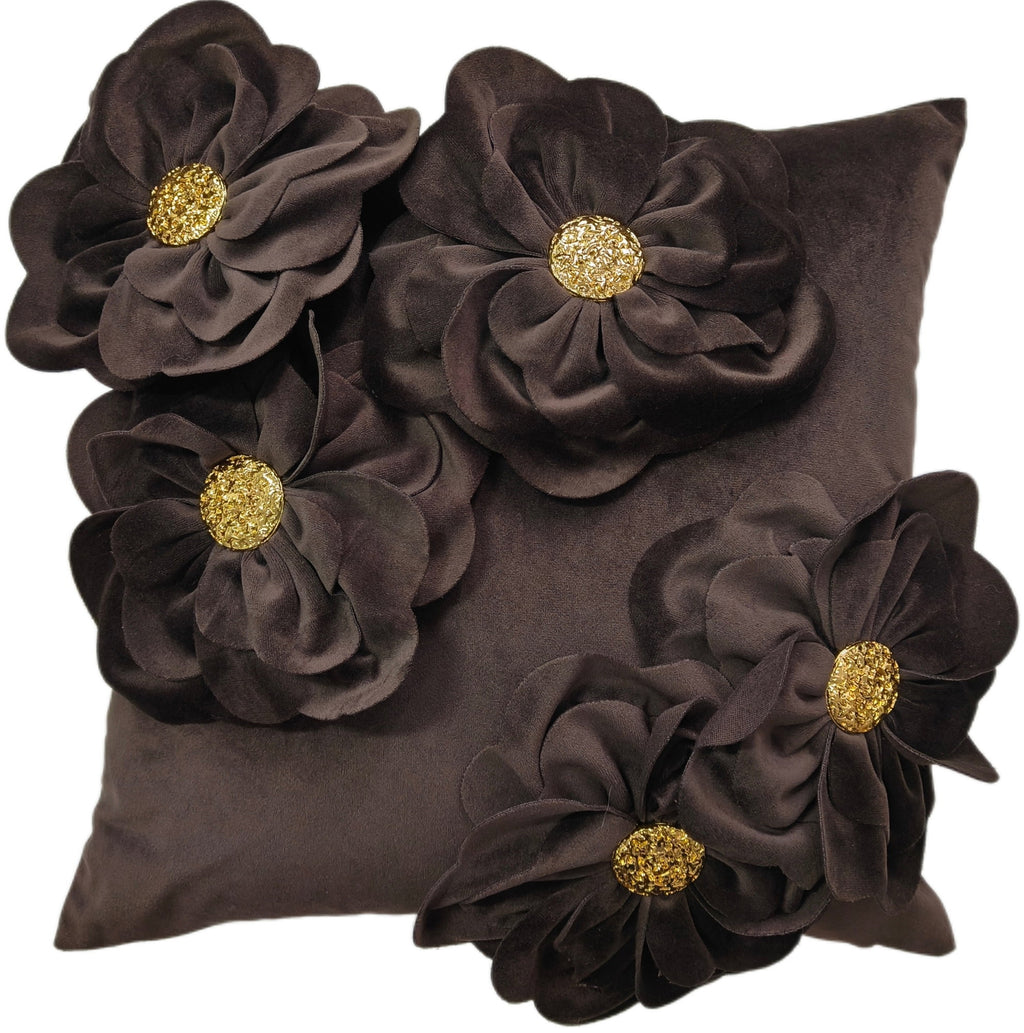 Paul Moneypenny Bloomingwonderful Choc Cushion