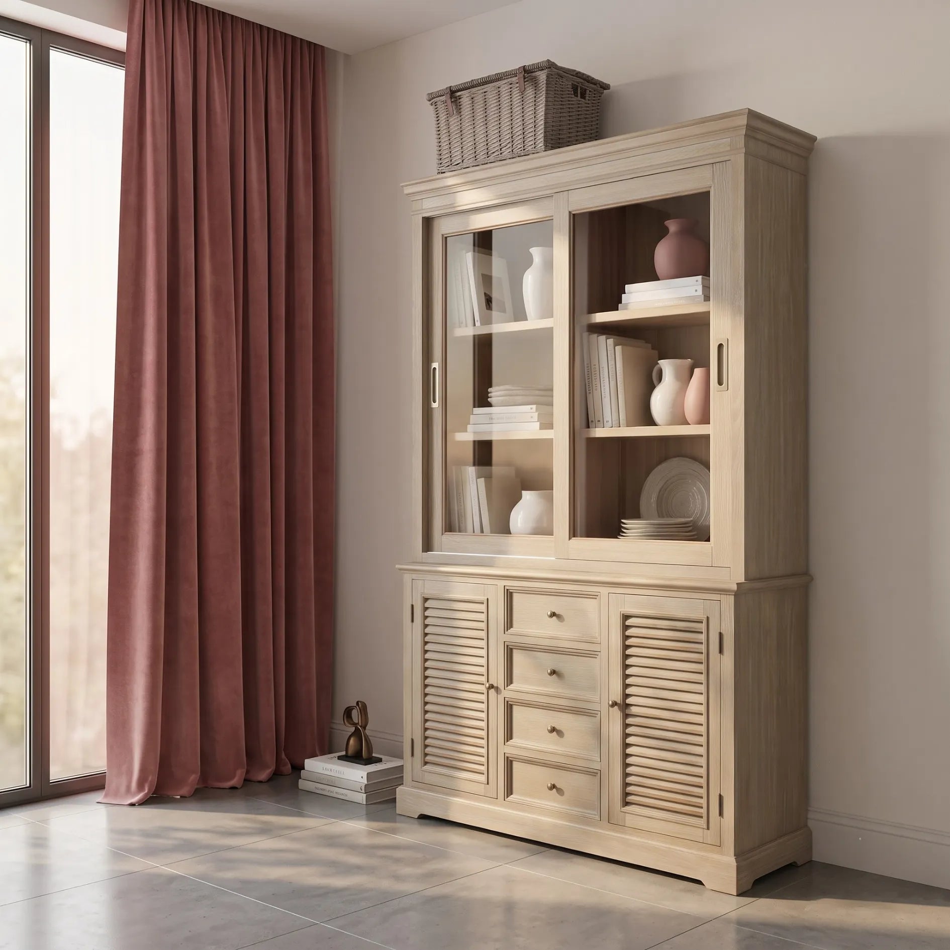 Delphine Sliding Glass Dresser Top