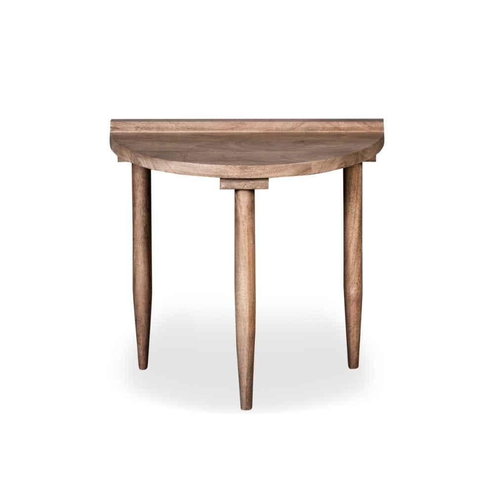 Scandi Mango Wood Sofa End Table 60cm