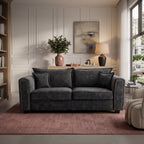 Serena Sofa Black 3 Seater