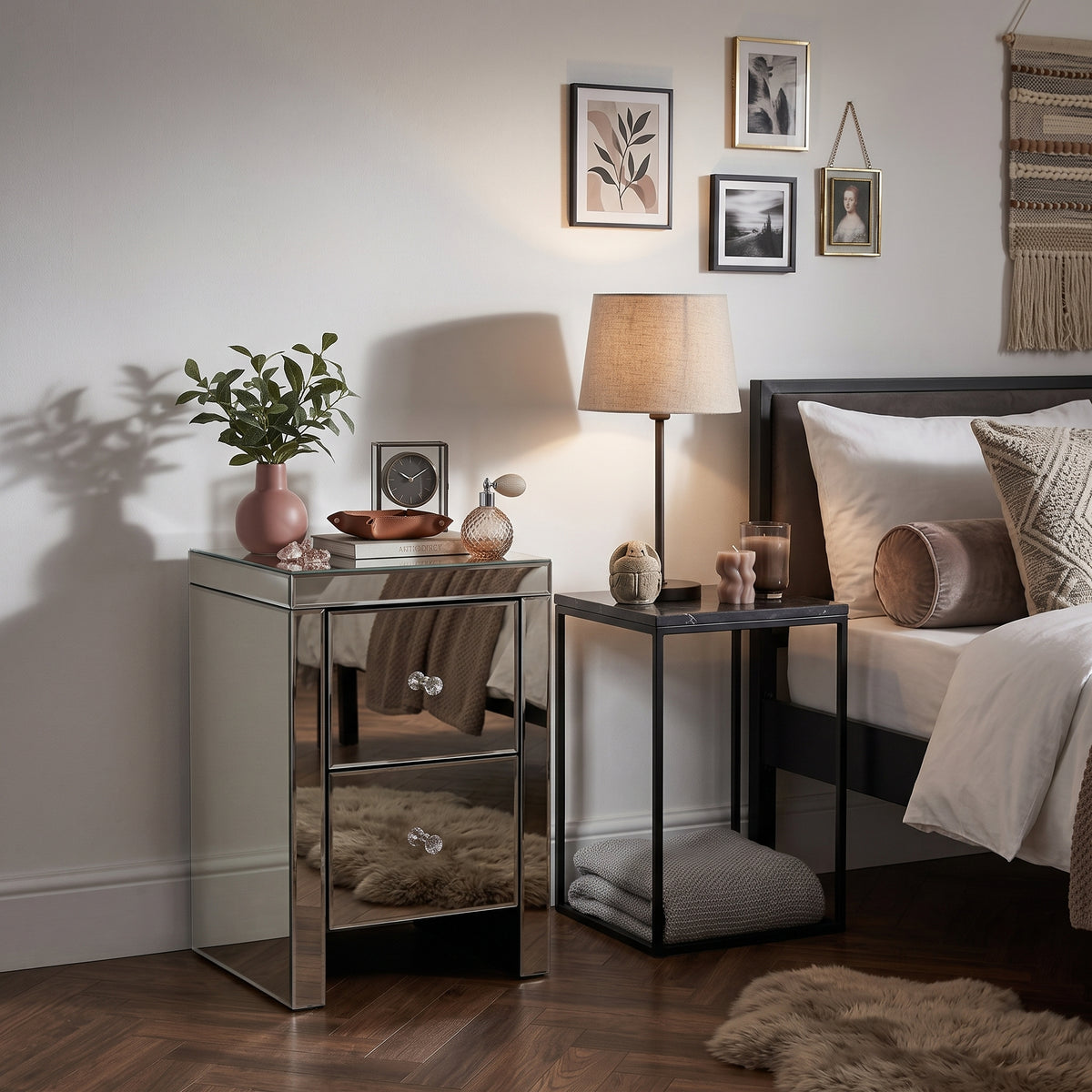 Seville 2 Drawer Bedside