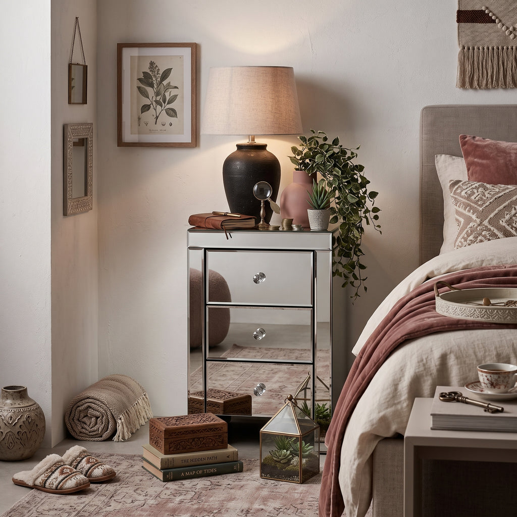 Seville 3 Drawer Bedside