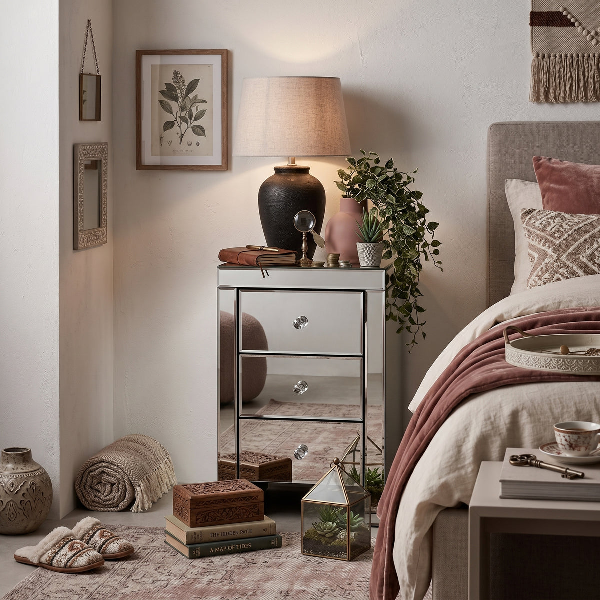 Seville 3 Drawer Bedside