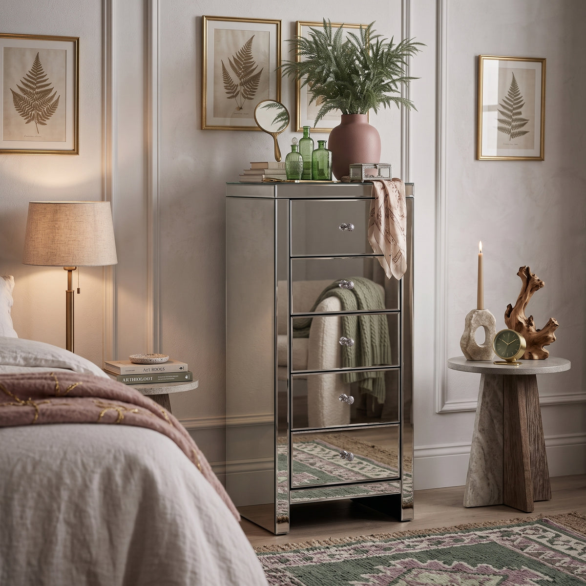 Seville 5 Drawer Narrow Chest