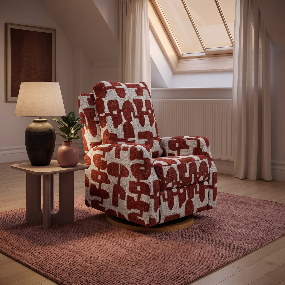 Seville Electric Reclining Chair Red